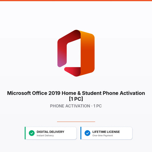 Microsoft Office 2019 Home &amp; Student Phone Activation [1 PC]