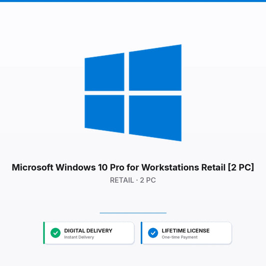Microsoft Windows 10 Pro for Workstations Retail [2 PC]