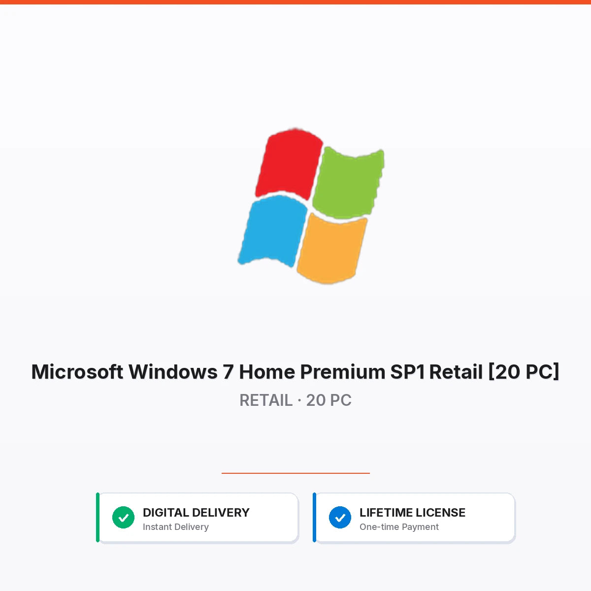 Microsoft Windows 7 Home Premium SP1 Retail [20 PC]