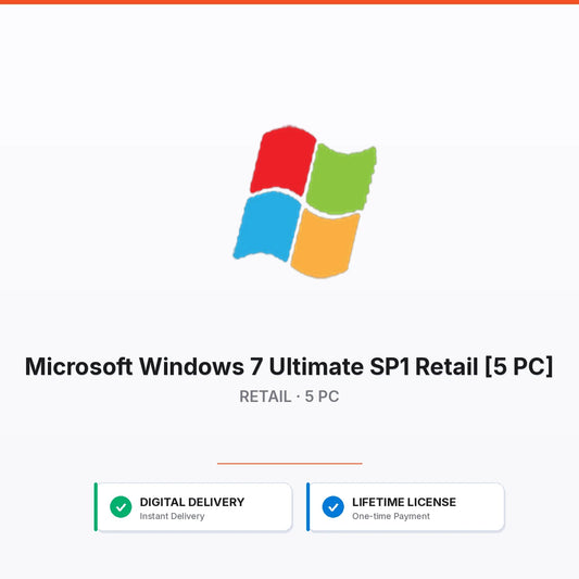 Microsoft Windows 7 Ultimate SP1 Retail [5 PC]