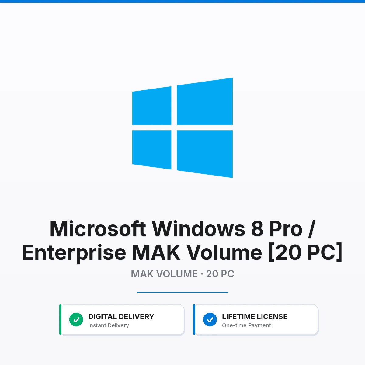 Microsoft Windows 8 Pro / Enterprise MAK Volume [20 PC]