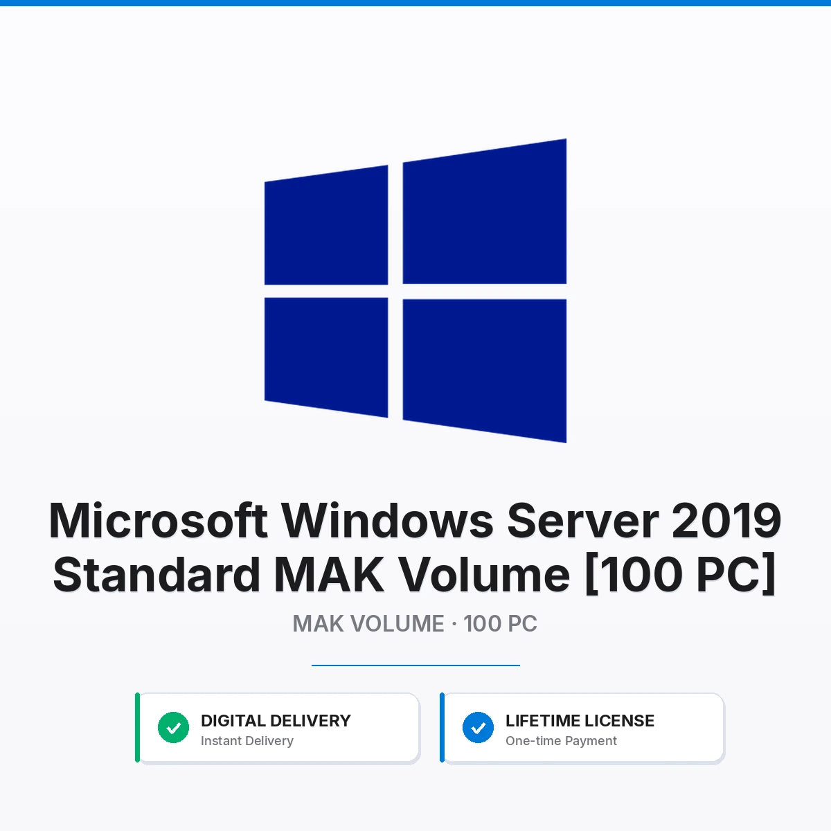 Microsoft Windows Server 2019 Standard MAK Volume [100 PC]
